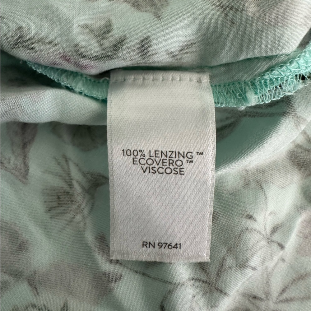 J Jill Women's Teal Birdy Half Buttoned Top Blouse size large - Picture 5 of 5